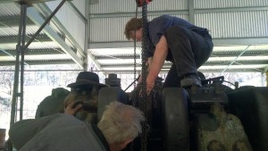 Luke removing pistons              